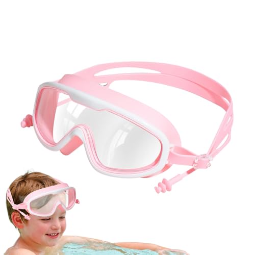 Tewzafiya Líneas de natación amplias, gafas de natación - Anti-UV sin gafas de piscina fuga - No hay gafas de natación de puente de nariz para niños, niñas,