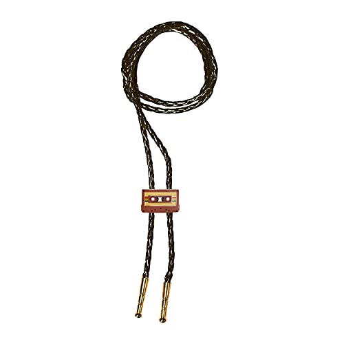 Retro Bolo Tie For 80S/90S Outfits | Metallic Vintage Jewelry (Cassette) #TOP3
