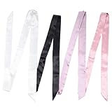 Beavorty Seiden Bademantelgürtel 4 Stück pack Weiche Chiffon Ersatzgürtel Fransenfest Damen Zubehör für Besondere Anlässe und Hochzeiten