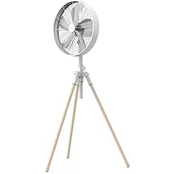 Ventilador Bonito Newlux - Ventilador de Pie Tripod W3050 con 5 Aspas de Metal, Altura Regulable 120-130cm, Oscilación Automática 80º y 3 Velocidades. Ventilador de Trípode Plegable con Motor de Cobre 50W (Blanco)