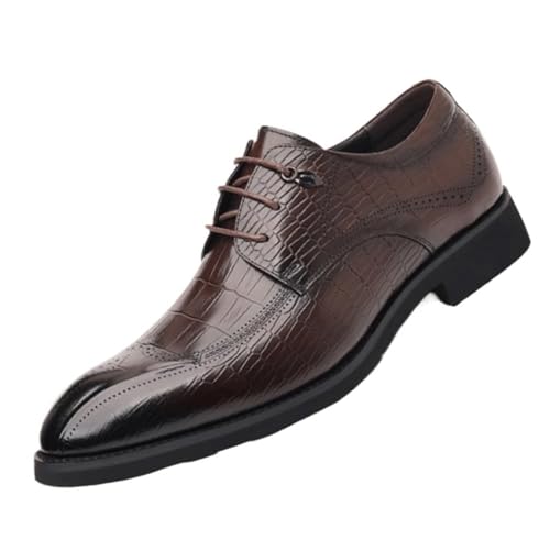 Men's Breathable Luxury Oxford Comfortable Business Formal Shoes Genuine Leather Meeting Office Work Shoes for Party Dating Prom Business