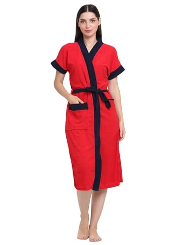 Image of CREEVA Everyday Bathrobe for Women Micro Terry Robe | Soft and Easy to Absorb & Dry| Unisex Bathrobe