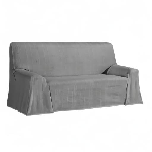 Cardenal Textil Multifunctioneel sprei, beddeken, banksprei, antraciet, 300 x 260 cm