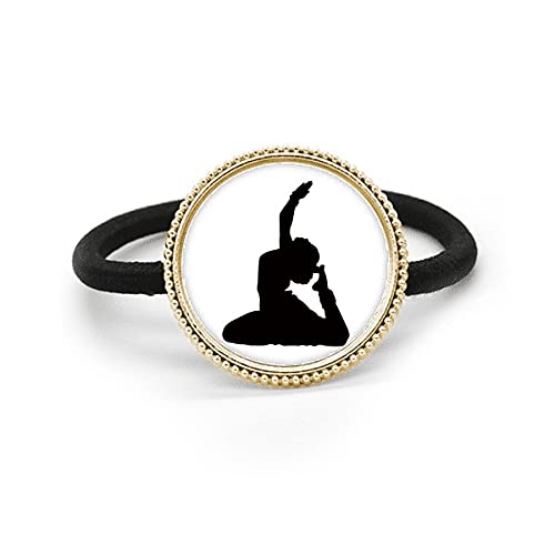 Tocado de pavo real art y goma elástica para cabello ideal para tus sesiones de yoga y deporte