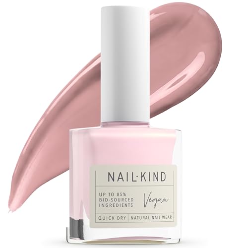 Light Pink Nail Polish Rosy Giggles 8ml Vegan Nail Varnish – Quick Drying Long Lasting Chip Resistant Manicure, Low Chemical Formula, PETA & Halal Certified, High Shine Finish, NailKind