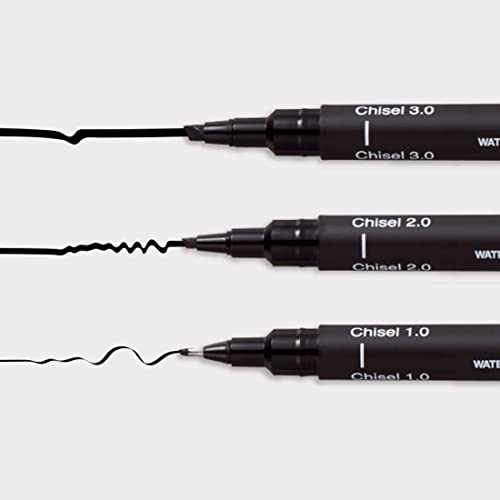 Image of uni-ball PIN CS1-200 Chisel 1.0 mm Fine Line Markers, Black, Pack of 1