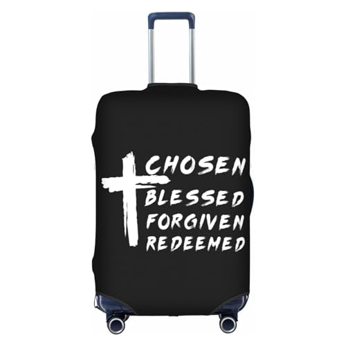 Travel Luggage Cover Chosen Blessed Forgiven Redeemed Fashion Washable Baggage Suitcase Protector Fit For Luggage Medium