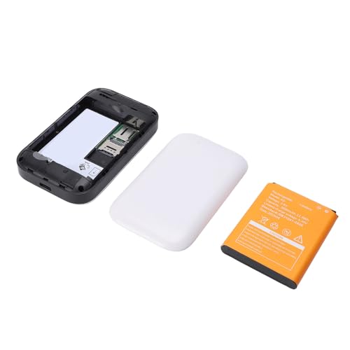 Image of RiToEasysports Mobile WiFi, 4G Mobile 300Mbps Portable WiFi Hotspot Router with Dual SIM Slots and 3000mAh Battery for Smartphones Tablets Laptops (White)