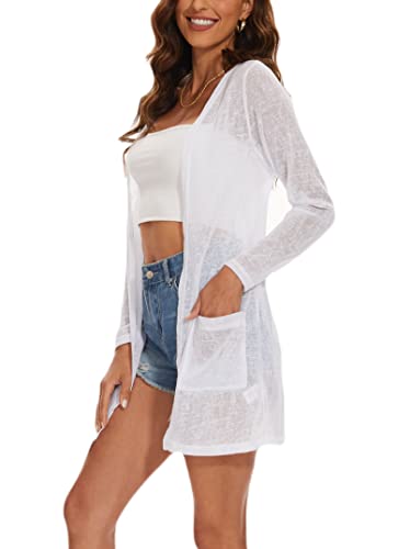 Spicy Sandia Sheer Summer Cardigans for Women Lightweight Open Front Long Sleeve Light Weight Duster Spring Trendy3