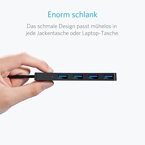 Anker 4-Port USB 3.0 Flacher Datenhub,Datensynchronisierung mit biszu 5Gbps – Ansicht 3