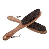 BCOATH 2 Stück Schuhbürste Aus Weichem Rosshaar Mit Holzgriff Bequemer Griff Schuhbürste Mit Langem Griff Schuh Und Stiefelreinigungswäscher Für Zuhause Und Wohnheim