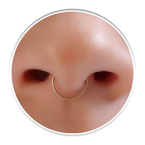 Tiny Septum Ring 24G Septum Hoop - 14k Gold Filled