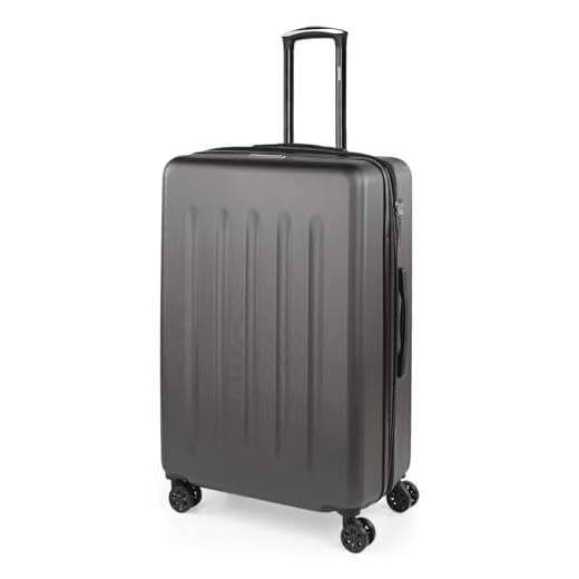 SKPAT - Maleta de Viaje Grande Avión con 4 Ruedas 55x40x20 Extensible XL Marca JASLEN. Maletas Maletas de Viaje Grandes de Material ABS Ligero Candado TSA 175170, Color Antracita