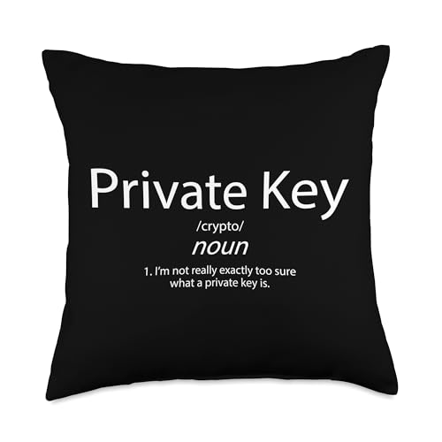 Private Key Definition Funny Crypto Internet Scammer Quote Throw Pillow