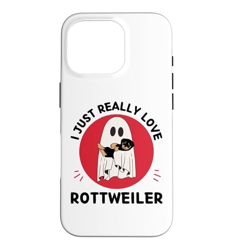 ���킢���S�[�X�g ���b�g���C���[�̗��l I Just Really Love Rottweiler �X�}�z�P�[�X iPhone 16 Pro �p
