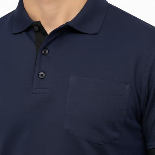 Image of Men's Premium Cotton Pique Polo T-Shirt, Classic Fit Short Sleeve Casual Summer Shirt, Soft & Breathable Fashion Polo