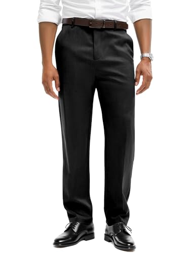 Comdecevis Mens Regular Fit Dress Pants 28