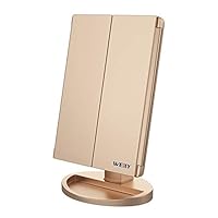 WEILY Lighted Vanity Makeup Mirror with 36 LED Lights Touch Screen and USB charging