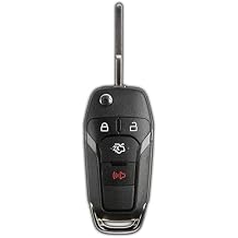 KeylessOption Key Fob Replacement for 2013 2014 2015 2016 Ford Fusion Remote, 4-Button N5F-A08TAA, Locksmith Required