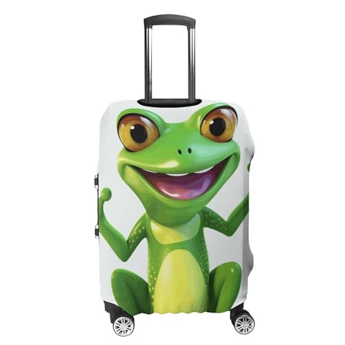 Green Frog Luggage Cover, Washable Elastic Suitcase Cover Protector Fit 18-32 Inch Luggage4