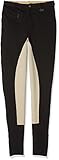 Dicke Polsterung HKM Kinder Reithose Stretchy 3/4 Besatz, schwarz/beige, 170, 557220
