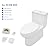 Sarlai One Piece Toilet - Bathroom Toilet Comfort Height Dual Flush Elongated White Ceramic Modern Bathroom One Piece Toilet with Soft Seat, 12" Rough - In, Wax Ring Included