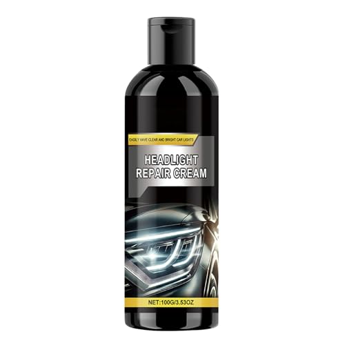 Headlight Restoration Polish - 100g Deep Cleaning Headlight Restoration Kit | Neutral Formula Headlight Cleaning Paste | Car Restoration Cream for for Trucks, Rvs, Motorcycles