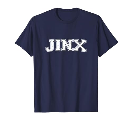 Plain Style Personalised Name Classic Jinx T-Shirt, Men, Navy Blue, Large