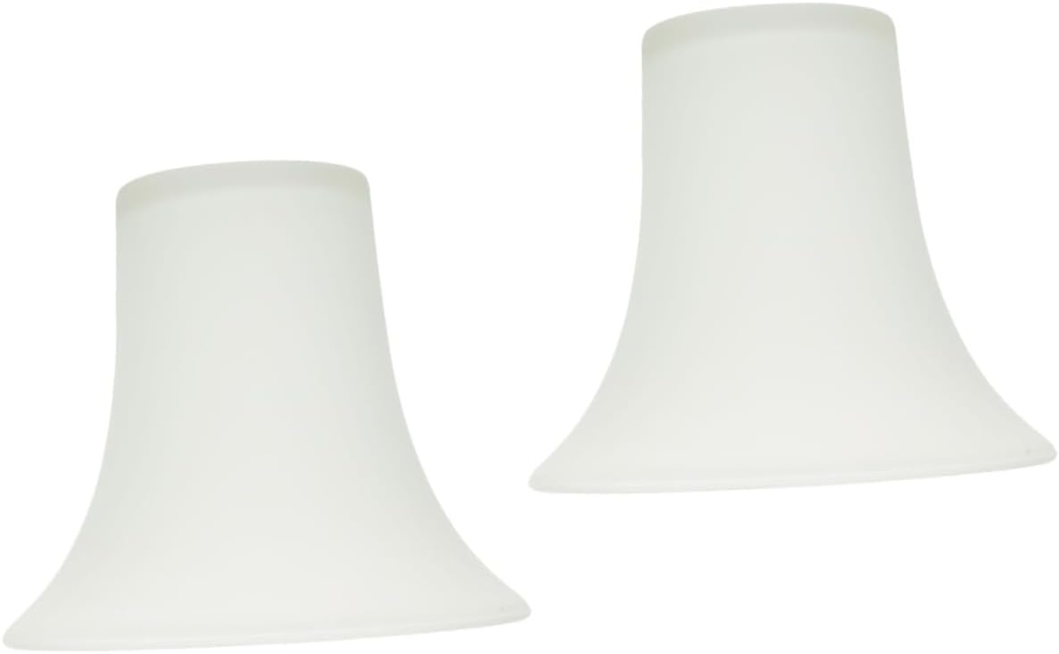 POPETPOP 2pcs Simple Frosted Glass Lampshade for Ceiling Light Fixtures Unique Wall Sconce Cover Decor Warm Gentle Lighting for Bedroom and Living Room