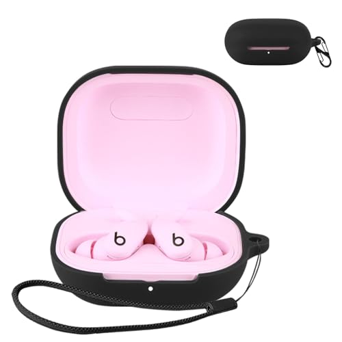 For Beats Powerbeats Fit �P�[�X [HVUYAL] �����h�~�p�̃t�b�N�𓋍ڂ��� �y�� �L�Y�h�~ �h�o �����ɂ��� �_�炩�ȃV���J�Q���̃X�|�[�c�N�[���ȃf�U�C�� �Ռ� �z�� �X���� �\�t�g �P�[�X�J�o�[ �����h�~�ی�(�u���b�N)