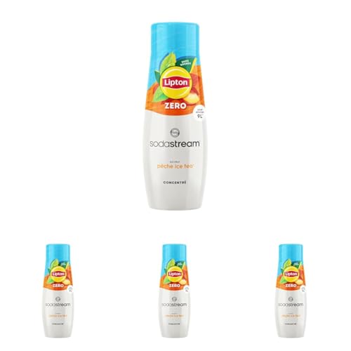 SodaStream Concentré Lipton Ice Tea Saveur Pêche Zéro pour Machine à Eau Pétillante et Soda | Préparez jusqu'à 9 Litres de Lipton en Quelques Secondes,...