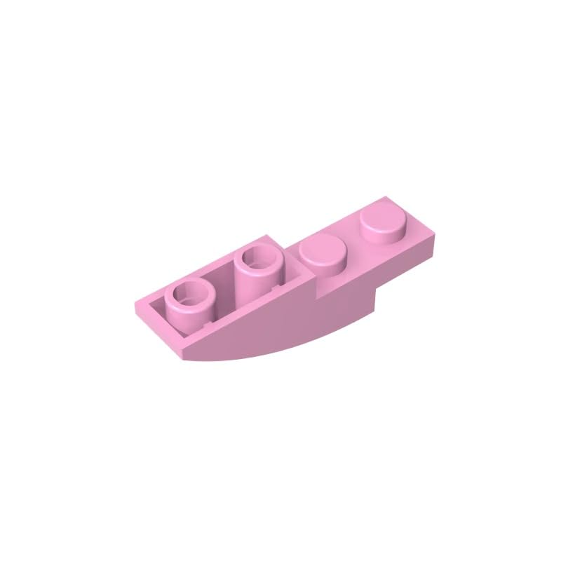 XYEIUGO 13547 Arched Brick Slope Curved 4x1 Inverted, Bright Pink, 50 PCS — image 1