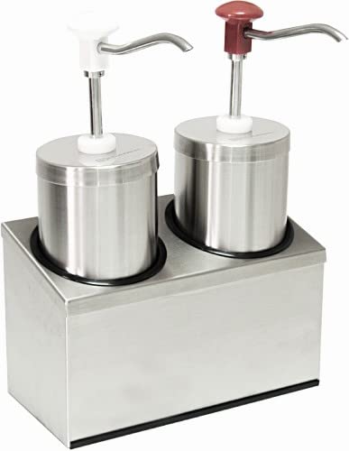 Schneider Rund Dosierspender, 2 Fach, 2 x 2.25 L Kapazität, 355mm Höhe, 117mm Durchmesser