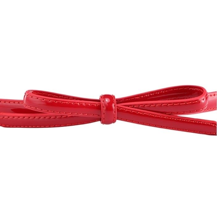 Bow Patent Leather Belt For Women's Korean Version Versatile Decorative Cowhide Belt4