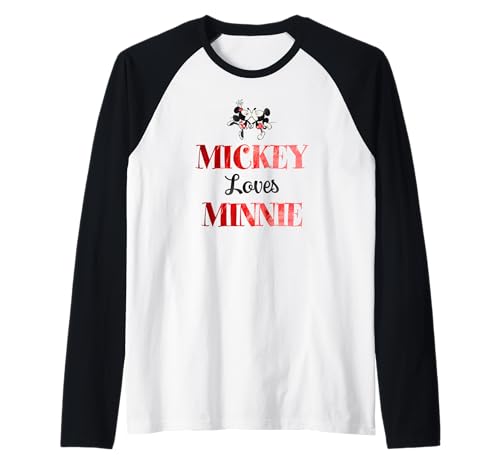Mickey Loves Minnie t-shirt de baseball pour une tenue de couple à Disneyland