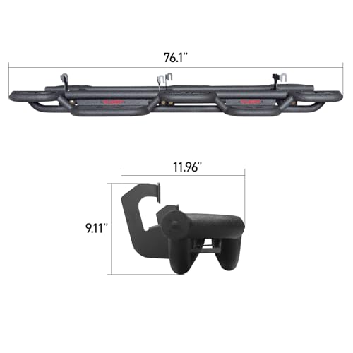 Estribos de acero negro para Chevy Silverado y GMC Sierra miniatura 6