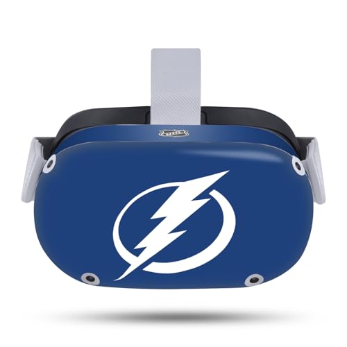 Head Case Designs Officially Licensed NHL Plain Tampa Bay Lightning Vinyl Sticker Skin Decal Cover Compatible with Meta Quest 2