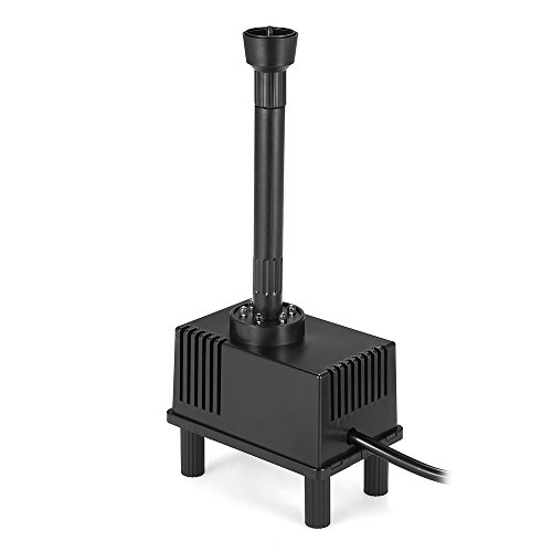 Bozony Bomba de água submersível 10W com luz LED para aquário, tanque de peixes, lago, jardim, pássa
