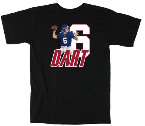 Jaxson Dart 6 New York TD Shirt T-Shirt Adult Large Black