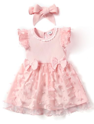 Image of PATPAT Baby Girl Dress Christmas Winter Toddler Birthday Party Tulle Long Sleeve Tutu Dresses 3-24 Months Clothes