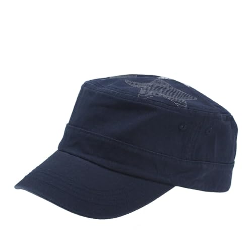 Image of The Vintage Year Heavy Stitching Washed Cotton Cadet Hat - Durable Military Baseball Cap for Men & Women, Outdoor Casual Wear