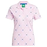adidas Women's Originals Printed Trefoil Polo - Clear Pink/Bluebird XL