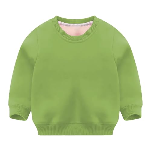 Kids Fall Sweatshirts Fleece Fuzzy Thermal Oversized Long Sleeve Loose Pullover Tops Toddler Boys Girls Cute Clothes