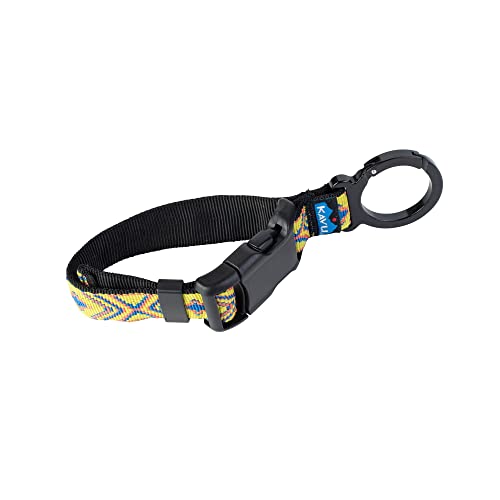 Image of KAVU Skeena Extension Strap With Buckle and Carabiner - Elastic Backpack Luggage -Yellow Geo
