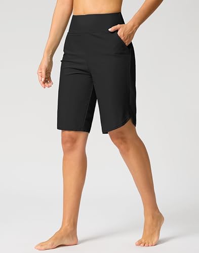 G Gradual Women's High Waisted Swim Board Shorts 11" Knee Length Beach Swimming Long Shorts for Women with Pockets Liner2
