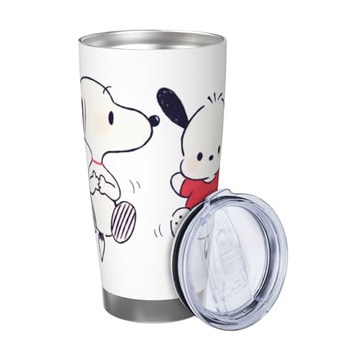 マグカップ スヌーピー (5) コーヒーカップ コンビニカップ 保冷 保温 タンブラー ステンレス製 大容量 真空断熱マグ 蓋付き 持ち運び 直接ドリップ 車用 600ml Straw Three-piece Set