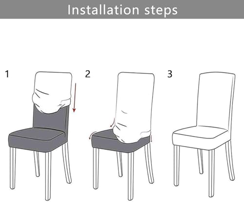 Northern Brothers Dining Chair Covers Set Of 2, Removable Washable Chair Covers For Parson Dining Chairs, Stretch Slipcovers For Dining Room,Hotel thumb #5