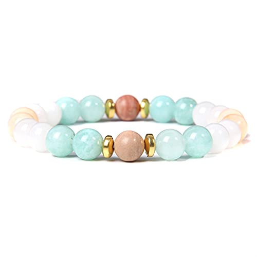 Bracelet en pierre naturelle de rhodochrosite 8mm pour apaiser le stress quotidien