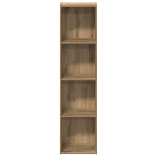 Librería Artisan de roble de 4 niveles para espacios estrechos 6