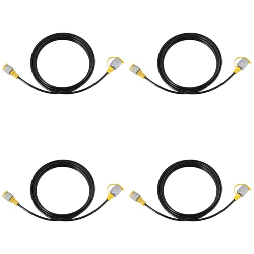 High Pressure Hydraulic Test Hose Kit 4PCS with Test Point 6FT/2M M16 x 1/4 Fittings for Automotive Industrial Pressure Testing